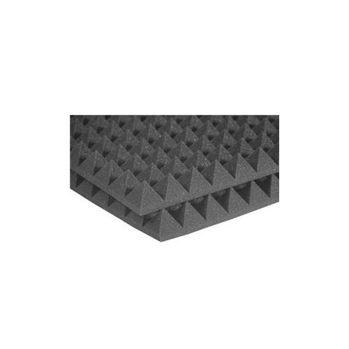  Adorama Auralex 2x24x48 Studiofoam Pyramid Absorption Panels, 6 Pieces, Charcoal 2PYR24CHA_HP