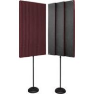 Adorama Auralex 3x24x48 ProMAX V2 Acoustic Panels with 2x Floor Stand, 2 Pack, Burgundy PROMAX_V2BUR