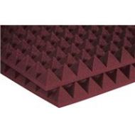 Adorama Auralex 2x24x24 Studiofoam Pyramid Absorption Panels, 12 Pieces, Burgundy 2PYR22BUR_HP