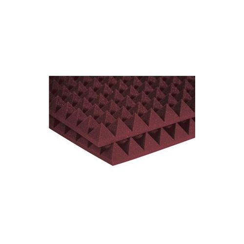  Adorama Auralex 2x24x24 Studiofoam Pyramid Absorption Panels, 12 Pieces, Burgundy 2PYR22BUR_HP