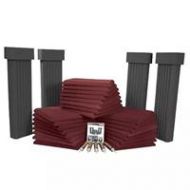 Adorama Auralex SFS-112 SonoFlat System, 24 SonoFlat Panels (Burgundy) SFS112BUR