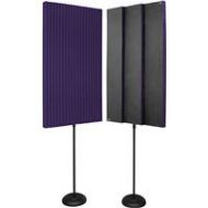 Adorama Auralex 3x24x48 ProMAX V2 Acoustic Panels with 2x Floor Stands, 2 Pack, Purple PROMAX_V2PUR