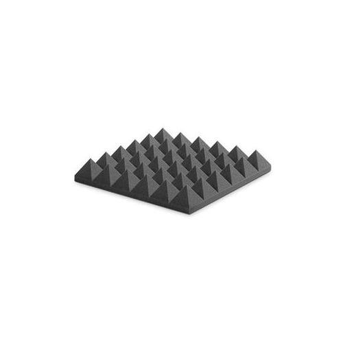  Adorama EZ Acoustics EZ Foam Pyramidal 10, Charcoal Gray, 6-Pack EZFOPY10CH