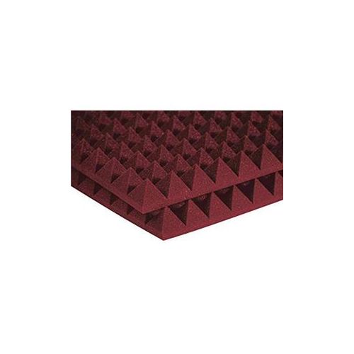  Adorama Auralex 2x24x48 Studiofoam Pyramid Absorption Panels, 12 Pieces, Burgundy 2PYR24BUR