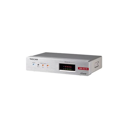  Adorama Tascam MM-4D/IN-E 4-Channel Mic/Line Input Dante Converter, Euroblock Connectors MM-4D/IN-E