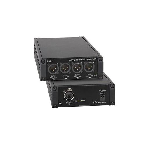  RDL AV-NL4 Network to Audio Interface AV-NL4 - Adorama