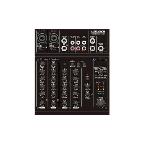  Adorama Art Pro Audio USBMIX 6 6-Channel Mixer with USB Interface and DSP Effects USBMIX 6