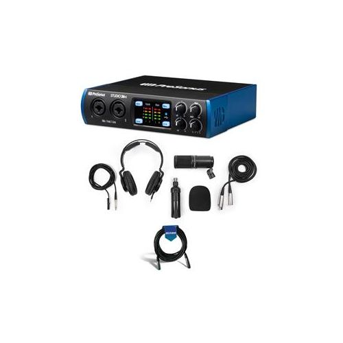  Adorama PreSonus Studio 24c 2x2 UH Definition USB Type-C Audio/MIDI Interface W/ACC KIT STUDIO 24C B