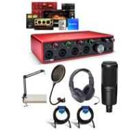 Adorama Focusrite Scarlett 18i8 3rd Generation USB Interface - With Microphone Bundle SCARLETT-1818-3G B