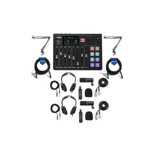  Adorama Rode RODECaster Integrated Podcast Production Console W/Zoom ZDM-1 Mic Pack/More RODECASTER PRO O