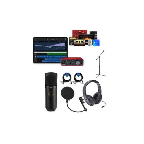  Adorama Focusrite Scarlett Solo 3rd Generation USB Interface With Microphone Bundle SCARLETT-SOLO-3G B