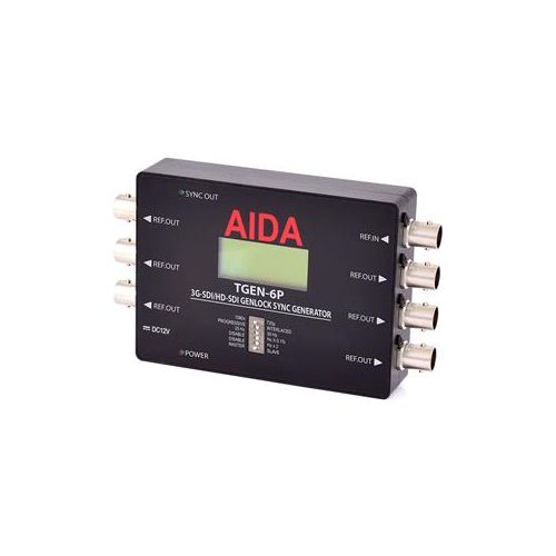  Adorama AIDA 3G-SDI/HD-SDI Tri-Level Genlock Reference SYNC Generator AIDA-TGEN-6P