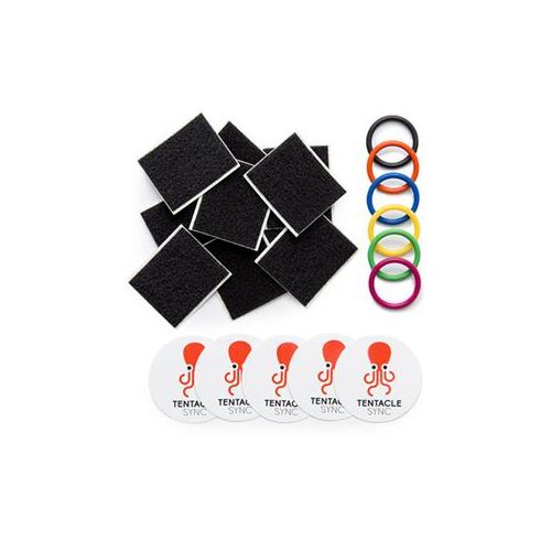  Adorama Tentacle Sync Colored Rubber Bands (6) & Hook and Loop Pads A01