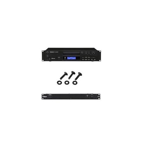  Adorama Tascam CD-200BT Rackmount CD Player with Bluetooth Receiver W/ Accessory Bundle CD-200BT A