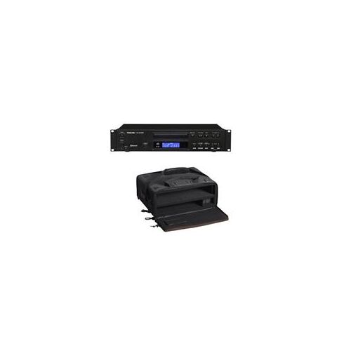  Adorama Tascam CD-200BT Rackmount CD Player with Bluetooth Receiver W/Gator GSR-2U Case CD-200BT B