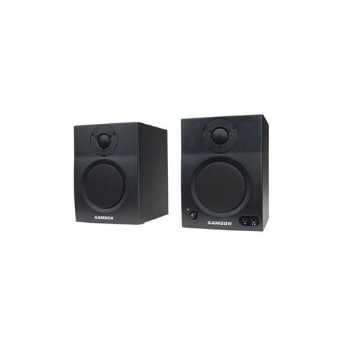  Adorama Samson MediaOne BT4 2-Way 4 Active Studio Bluetooth Monitors, Pair SAMBT4