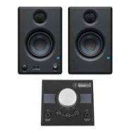 Adorama Presonus Eris E3.5 2-Way 3.5 Nearfield Monitor, Pair With Mackie Big Knob Contr ERIS E3.5 A