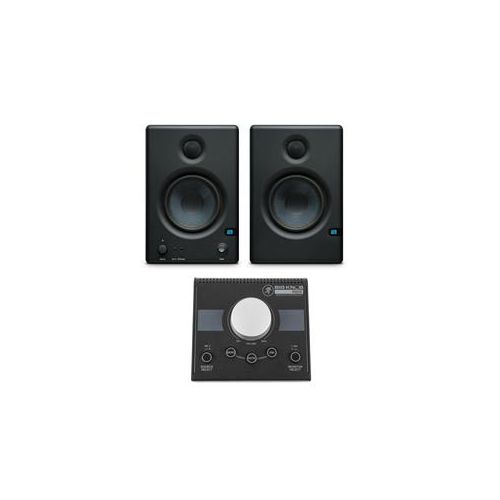  Adorama PreSonus Eris E4.5 Studio Monitors With Mackie Big Knob 2x2 Controller ERIS E4.5 D