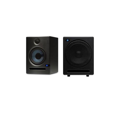  Adorama PreSonus Eris E5 Two-Way Active 5.25 Studio Monitor W/Temblor T10 10 Subwoofer ERIS E5 B