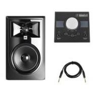 Adorama JBL 306P MkII 6.5 Two-Way Studio Monitor - Mackie Big Knob Passive 2x2 - Cable 306PMKII K1