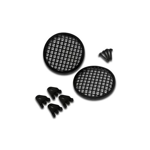  Adorama Pyramid GW5BK 5 Speaker Grills (Pair) with Brackets and Screws, Black GW5BK