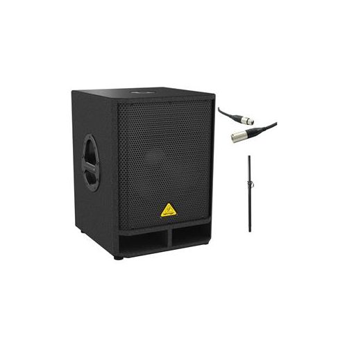  Adorama Behringer Eurolive VQ1500D HP 500-Watt 15 PA Subwoofer With Acc Bundle VQ1500D A