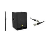 Adorama Behringer Eurolive VQ1800D HP Active 500-Watt 18 PA Subwoofer With Acc Bundle VQ1800D A