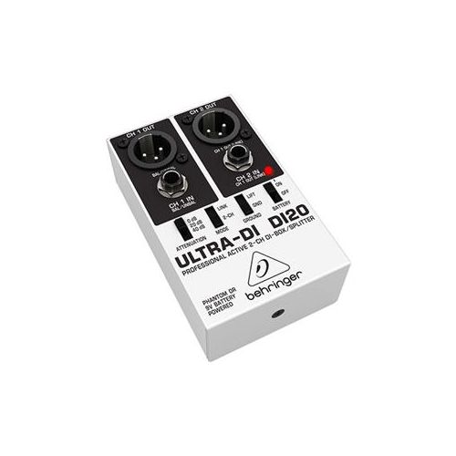  Adorama Behringer Ultra-DI DI20 Professional Active 2-Channel DI-Box/Splitter DI20