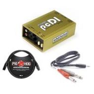 Adorama Whirlwind pcDI Stereo Direct Box with RCA and 1/8 Mini Inputs With Cables PCDI A