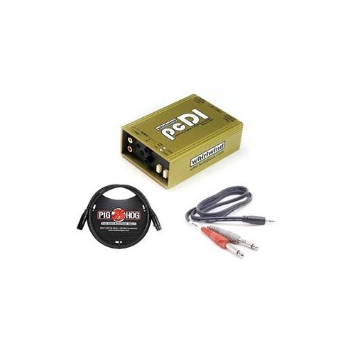  Adorama Whirlwind pcDI Stereo Direct Box with RCA and 1/8 Mini Inputs With Cables PCDI A