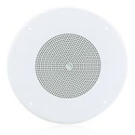 Adorama Atlas Sound SD72W 8 Dual Cone Speaker with 62-8 Baffle, White, Single SD72W