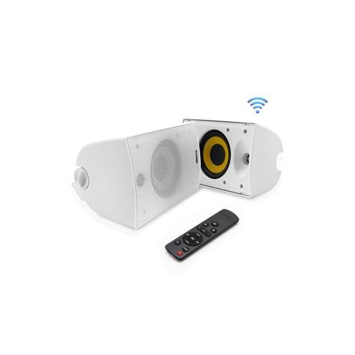  Adorama Pyle PODWIFIB64 6.5 300W 2-Way Active/Passive Wall Mount Speakers, White, Pair PODWIFIB64