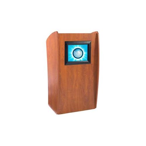  Adorama Oklahoma Sound Vision 612 Lectern with 15 Digital Screen, Cherry 612-CH