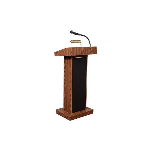  Adorama Oklahoma Sound Orator 800X Floor Sound Lectern, Medium Oak 800X-MO