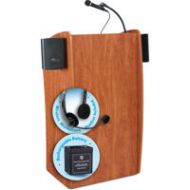 Adorama Oklahoma Sound Vision 611-S Sound Lectern,Battery & Wireless Headset Mic,Cherry M611-S/LWM-7