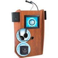 Adorama Oklahoma Sound Vision 612-S Sound Lectern, Battery, Headset Microphone, Cherry M612-S/LWM-7