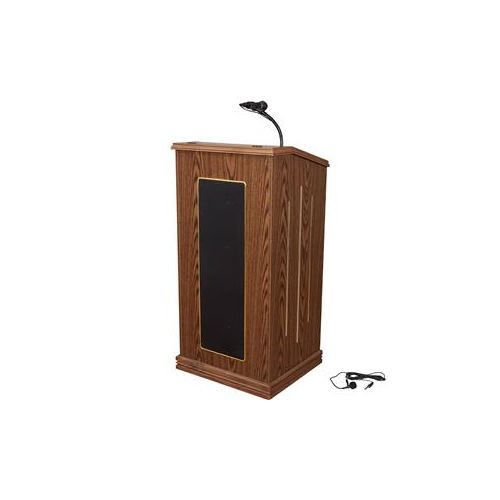  Adorama Oklahoma Sound Prestige 711 Sound Lectern, Medium Oak 711-MO