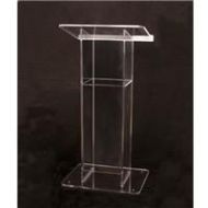 Adorama AmpliVox SN3540 Acrylic H Style Lectern with Shelf, Clear SN354000