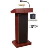 Adorama Oklahoma Sound Orator 800X Sound Lectern with Rechargeable Battery, Cherry M800X-MY