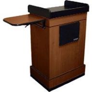 Adorama AmpliVox SW3230 Computer Lectern, Lapel Mic, Mahogany SW3230-MH-L