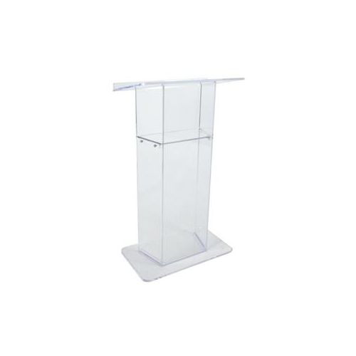  Adorama AmpliVox SN3050 Acrylic Wing Style Lectern with Shelf, Custom Tint SN305030