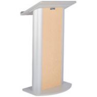 Adorama AmpliVox SW3110 Contemporary Flat Lectern with Lapel Mic, Hardrock Maple SW3110-L