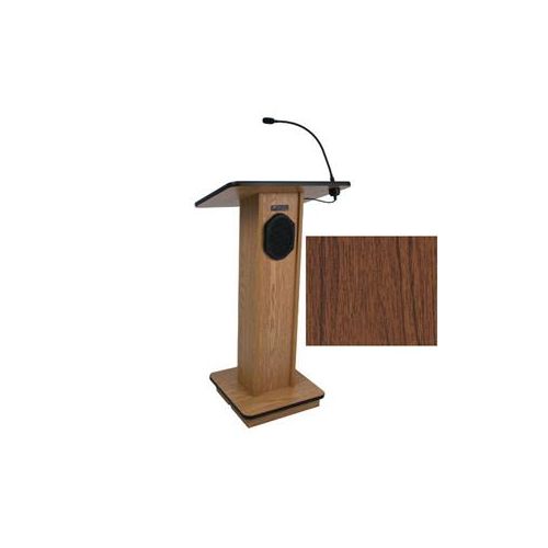  Adorama AmpliVox S355 Elite Lectern with Sound System, Walnut S355-WT