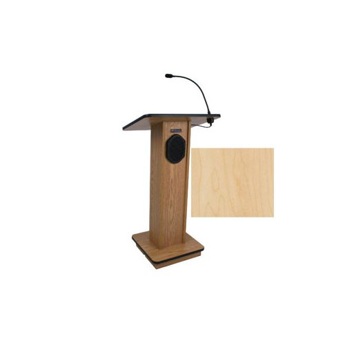  Adorama AmpliVox S355 Elite Lectern with Sound System, Maple S355-MP