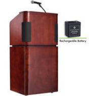 Adorama Oklahoma Sound Veneer 950/901 Sound Table Lectern,Base & Battery,Mahogany/Walnut M950/901-MY/WT