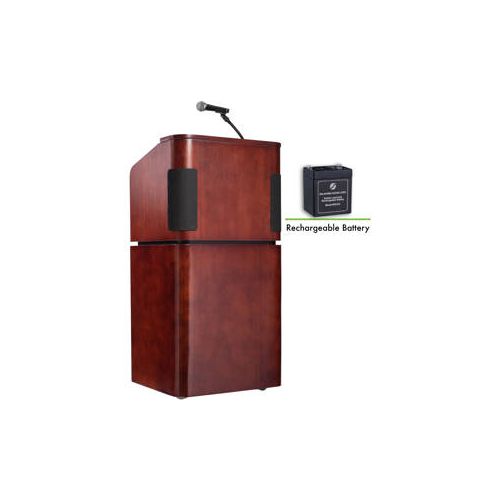  Adorama Oklahoma Sound Veneer 950/901 Sound Table Lectern,Base & Battery,Mahogany/Walnut M950/901-MY/WT