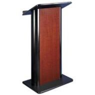 Adorama AmpliVox SW3100 Contemporary Flat Panel Lectern with Lapel Mic, Cherry SW3100-L