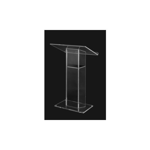  Adorama AmpliVox SN3055 Large Top Wing Style Acrylic Lectern with Shelf, Custom Tint SN305530