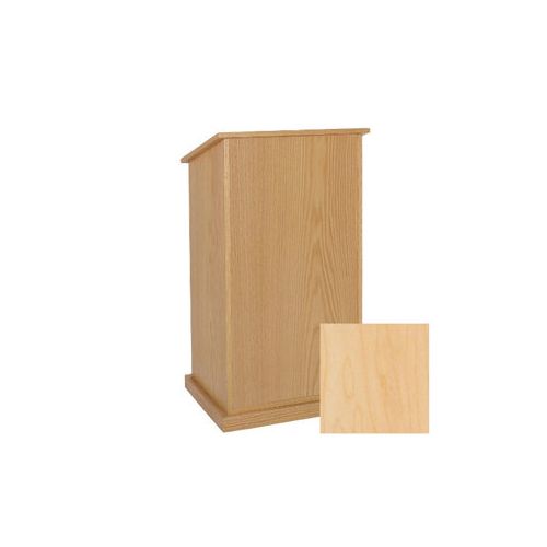  Adorama AmpliVox W470 Chancellor Solid Wood Veneer Lectern without Sound System, Maple W470-MP