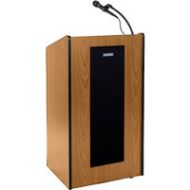 Adorama AmpliVox SW450 Plus Lectern, Handheld Mic, Medium Oak SW450-OK-HH